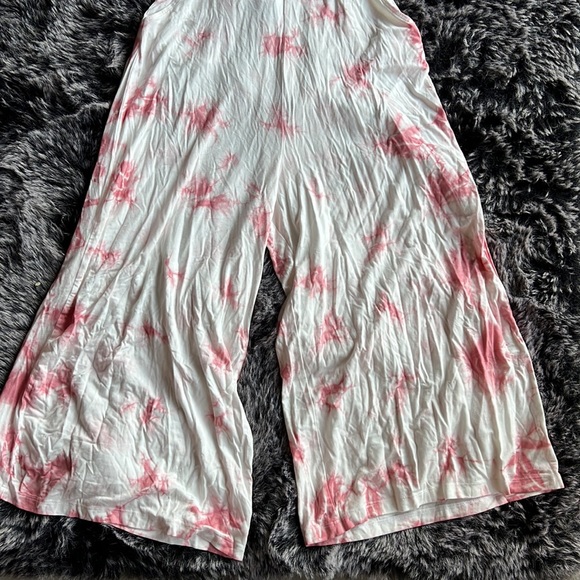 Nordstrom Girls’ Got Your Back Print Tie Back Jumpsuit In Pink Lotus Tie Dye NWT - Picture 4 of 7